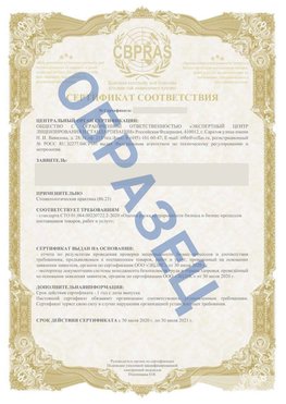 Образец Сертификат СТО 01.064.00220722.2-2020 Бузулук Сертификат СТО 01.064.00220722.2-2020 