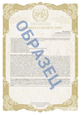 Образец Приложение к СТО 01.064.00220722.2-2020 Бузулук Сертификат СТО 01.064.00220722.2-2020 
