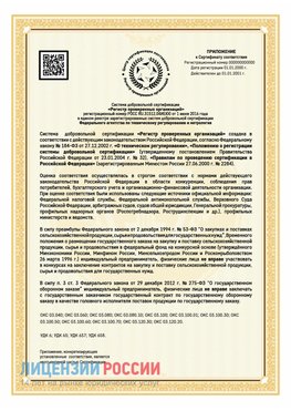 Приложение к сертификату для ИП Бузулук Сертификат СТО 03.080.02033720.1-2020